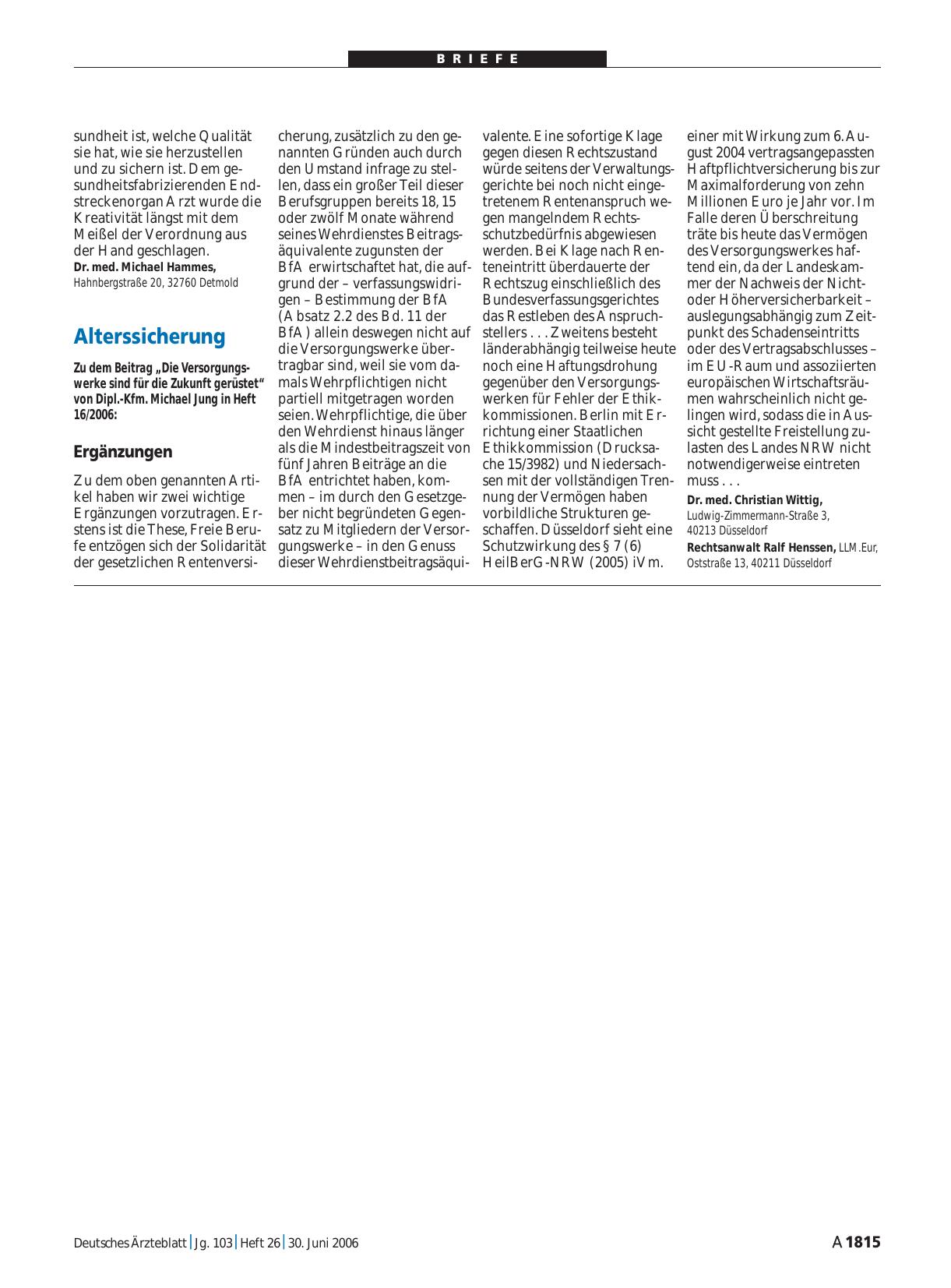 Vorschauseite 1: Alterssicherung: Ergänzungen