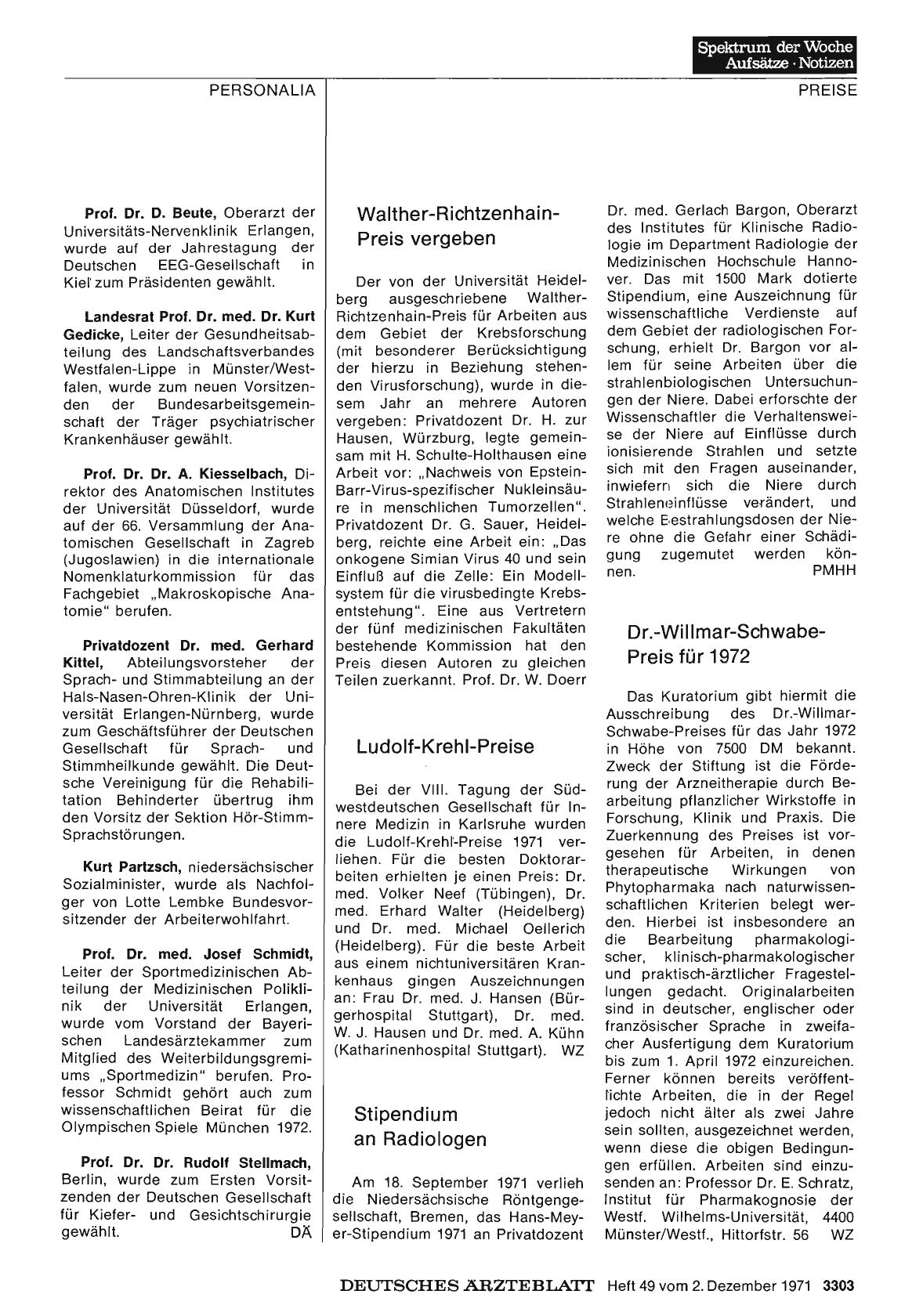 Vorschauseite 1: Personalia