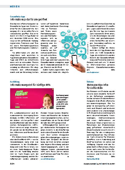 Vorschauseite 1: Gesundheits-Apps: Informationsportal für alle geöffnet