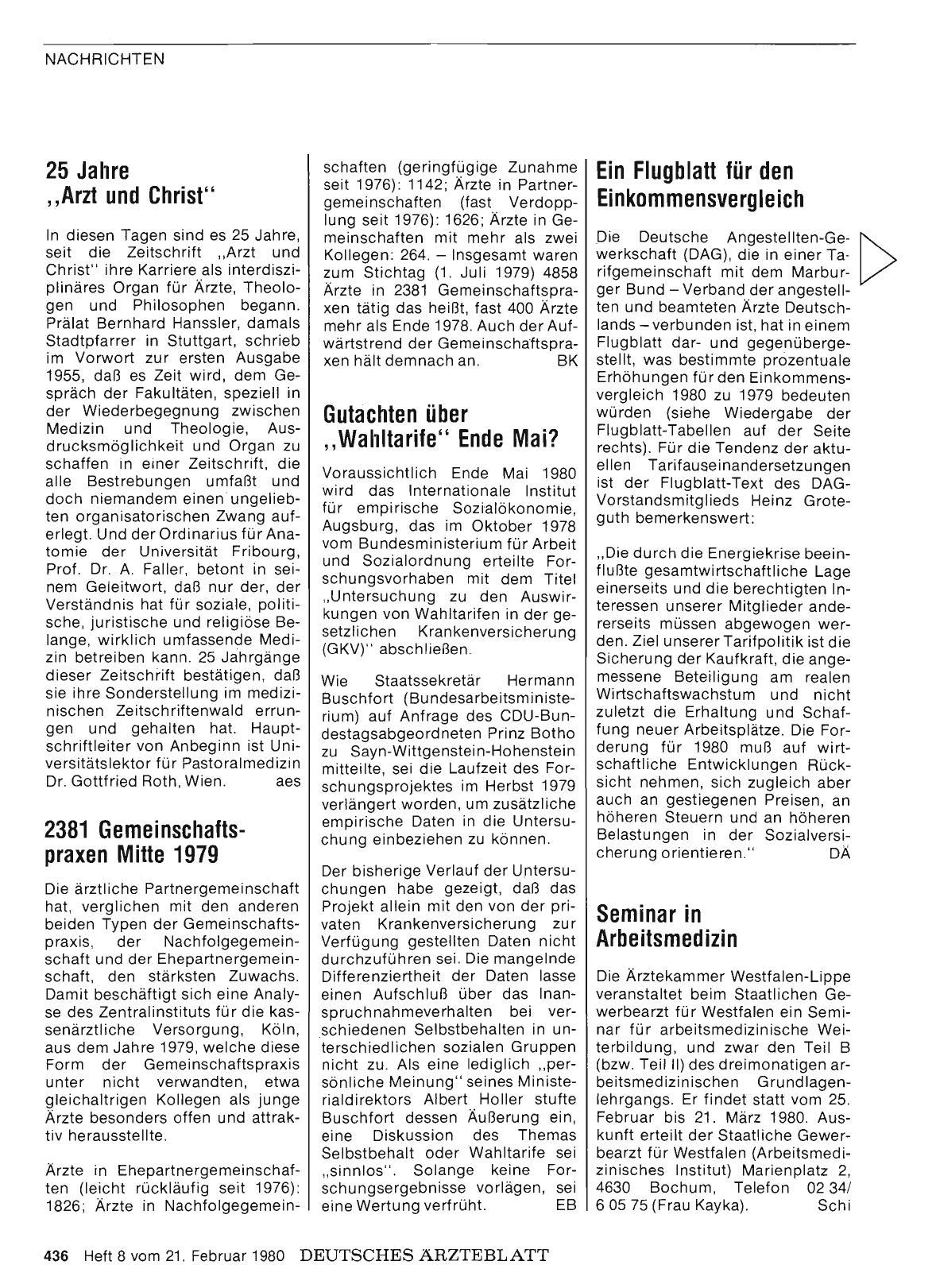 Vorschauseite 1: Gutachten über „Wahltarife“ Ende Mai?