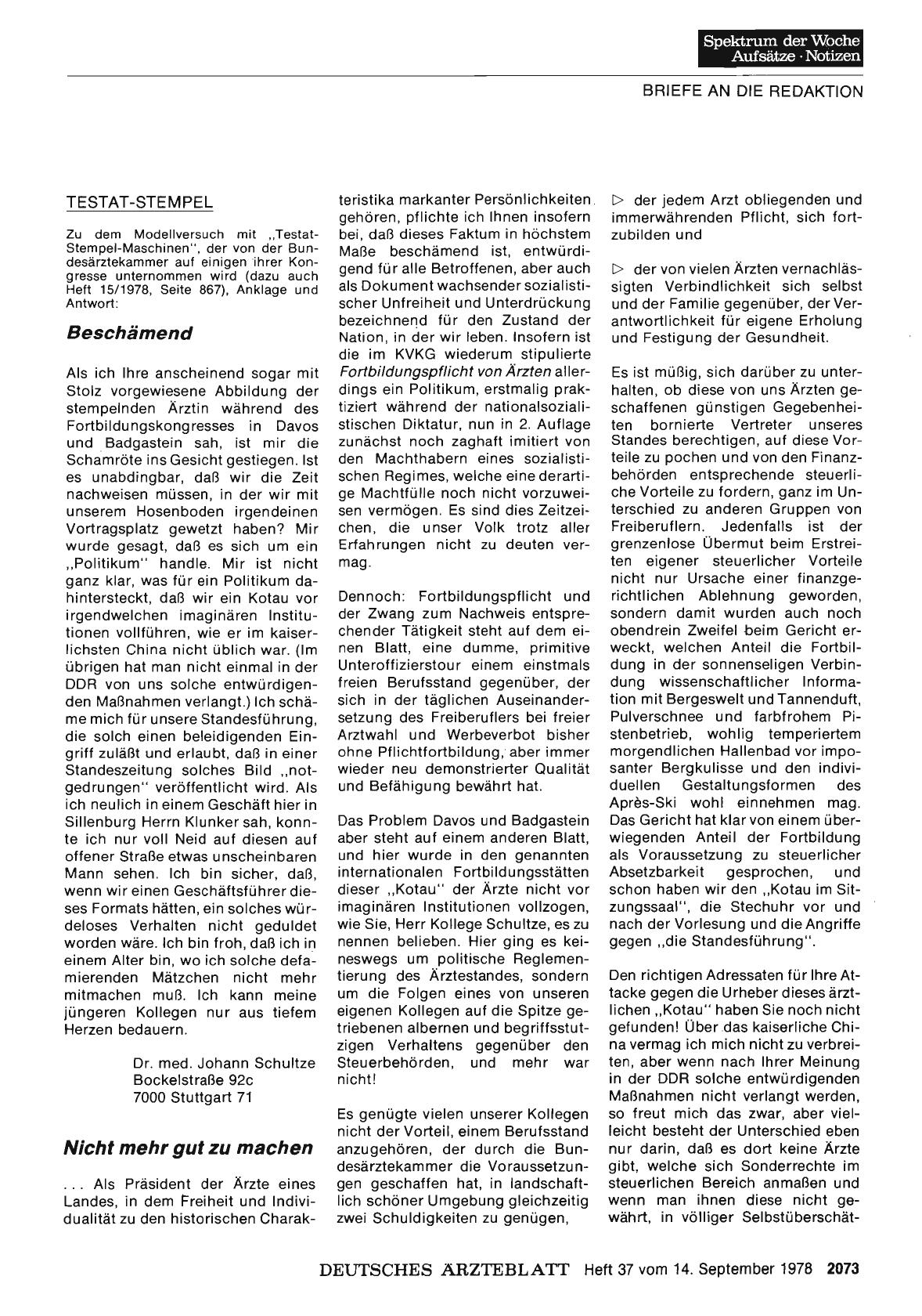 Vorschauseite 1: TESTAT-STEMPEL: Nicht mehr gut zu machen
