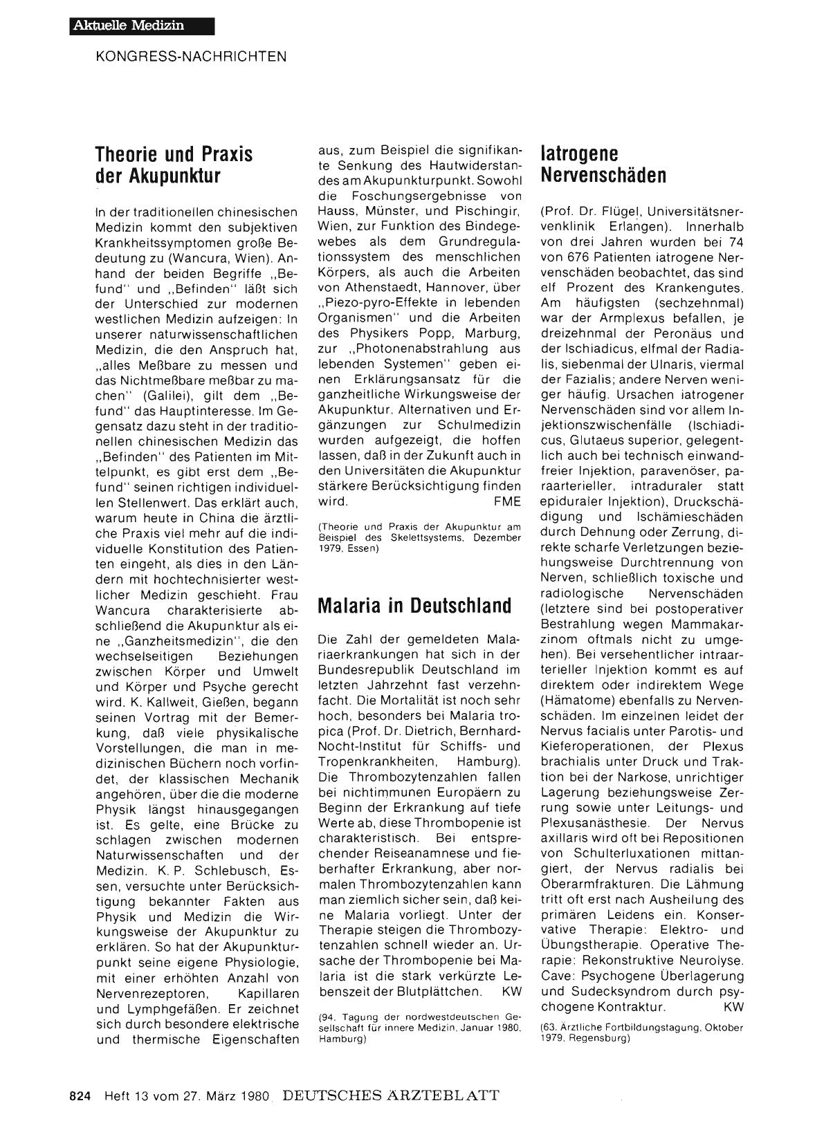 Vorschauseite 1: Malaria in Deutschland