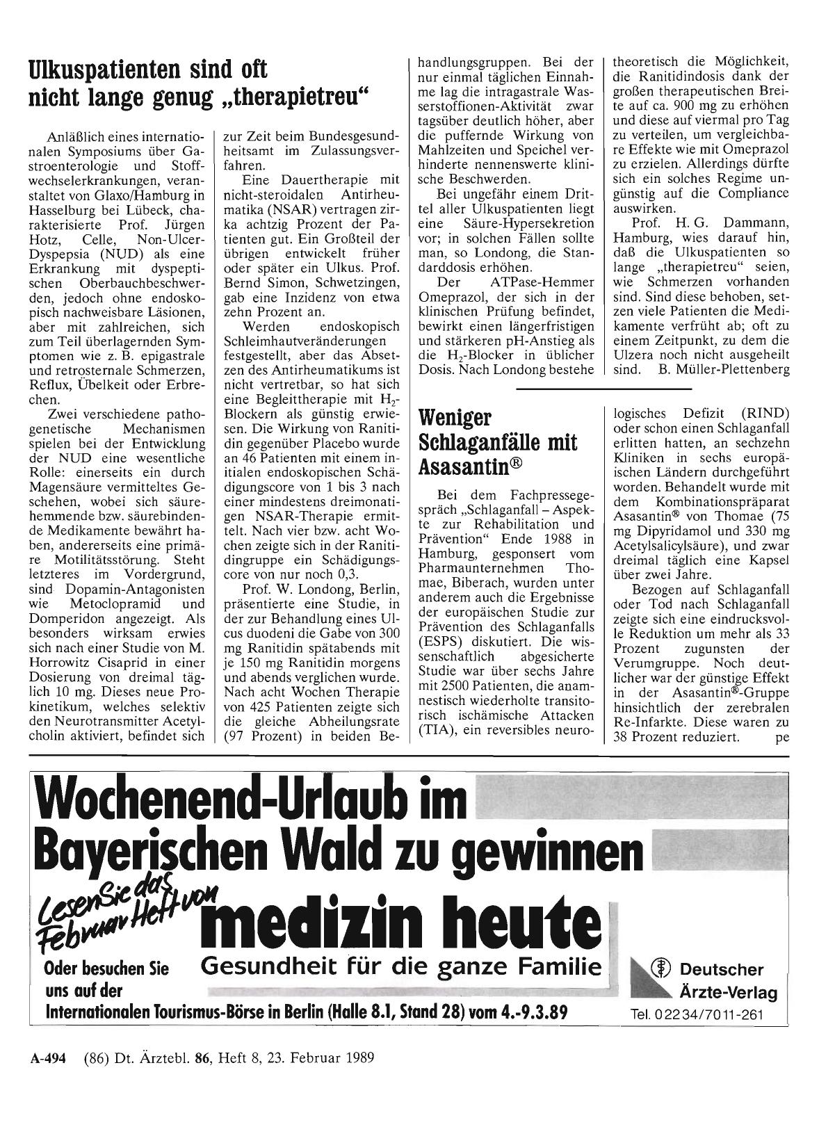 Vorschauseite 1: Weniger Schlaganfälle mit Asasantin®