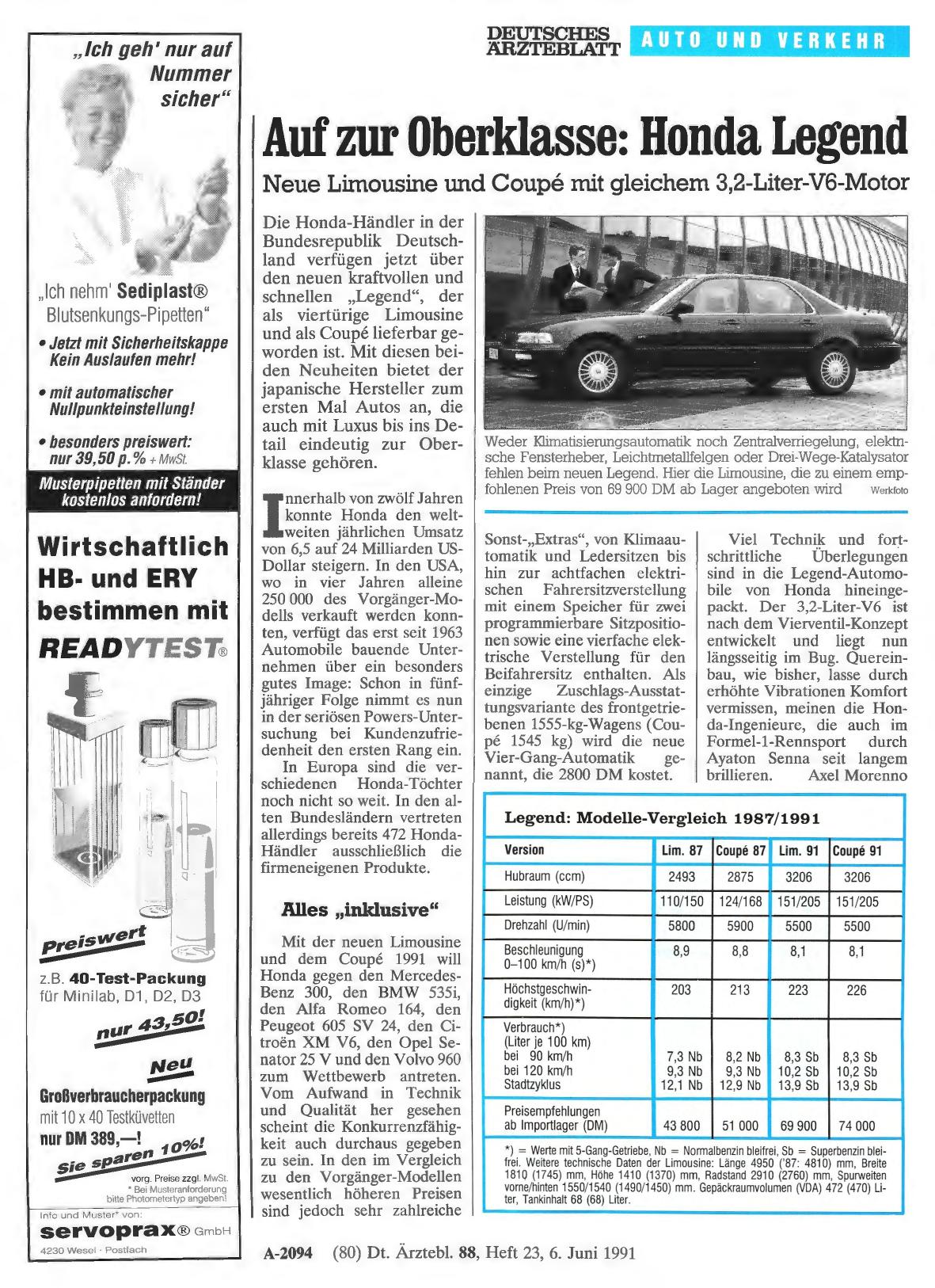 Vorschauseite 1: Auf zur Oberklasse: Honda Legend