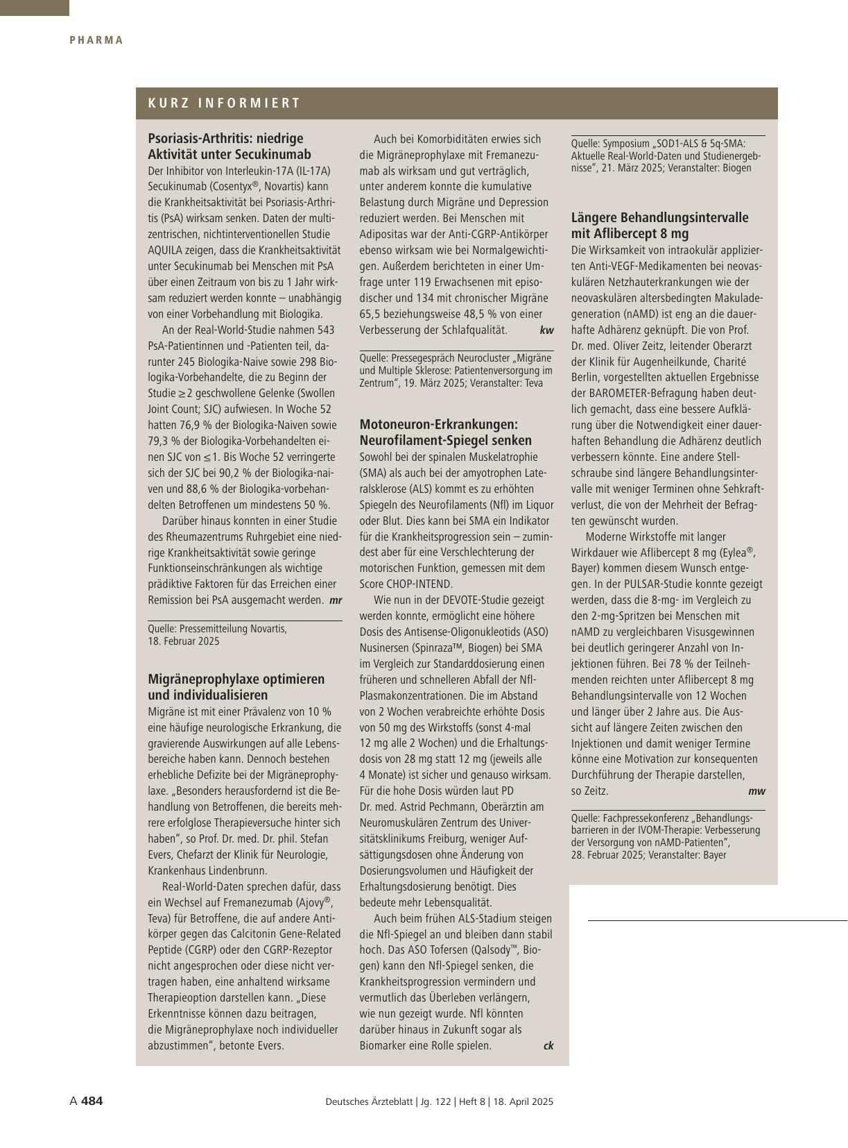 Vorschauseite 1: Kurz informiert