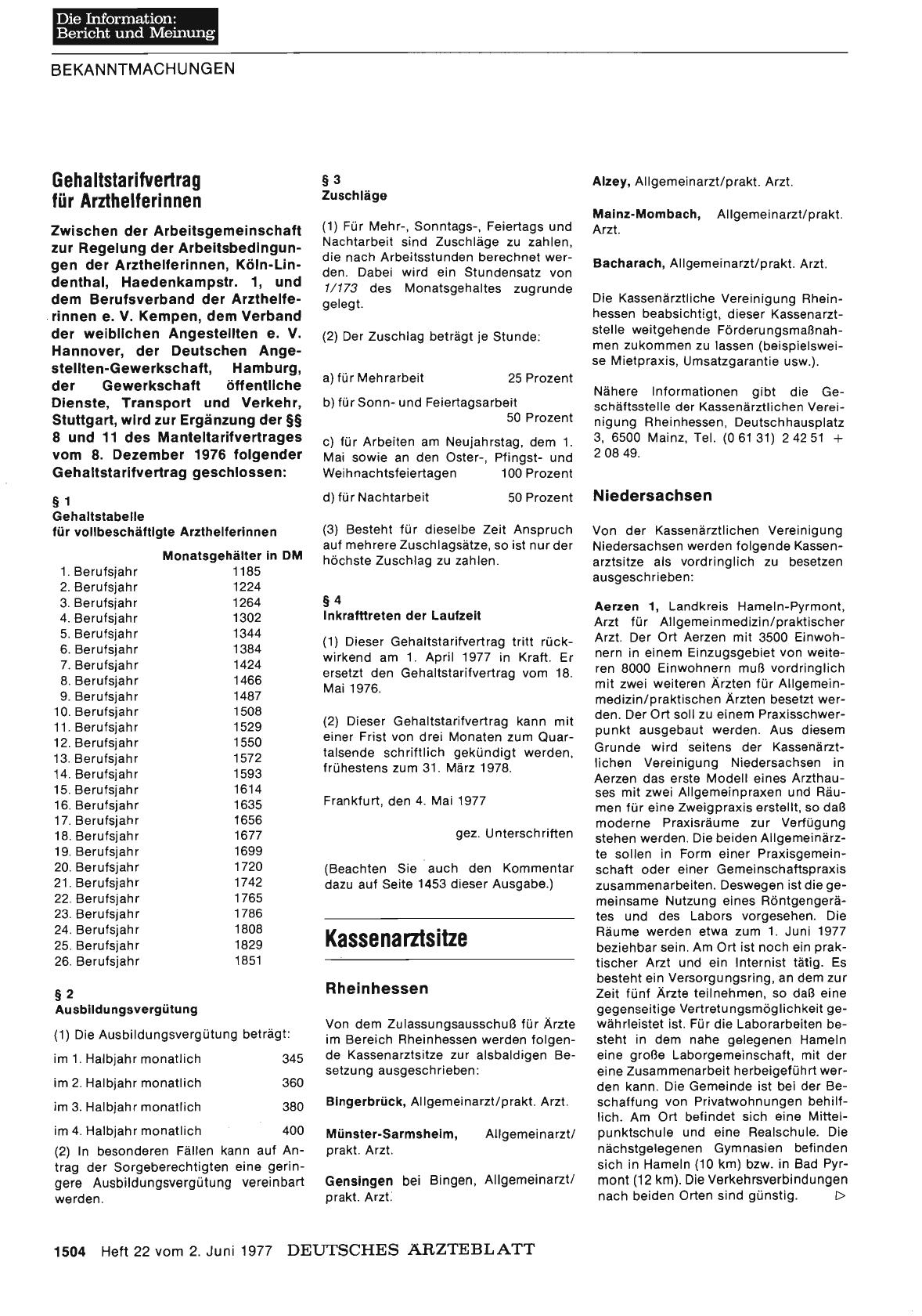 Vorschauseite 1: Kassenarztsitze
