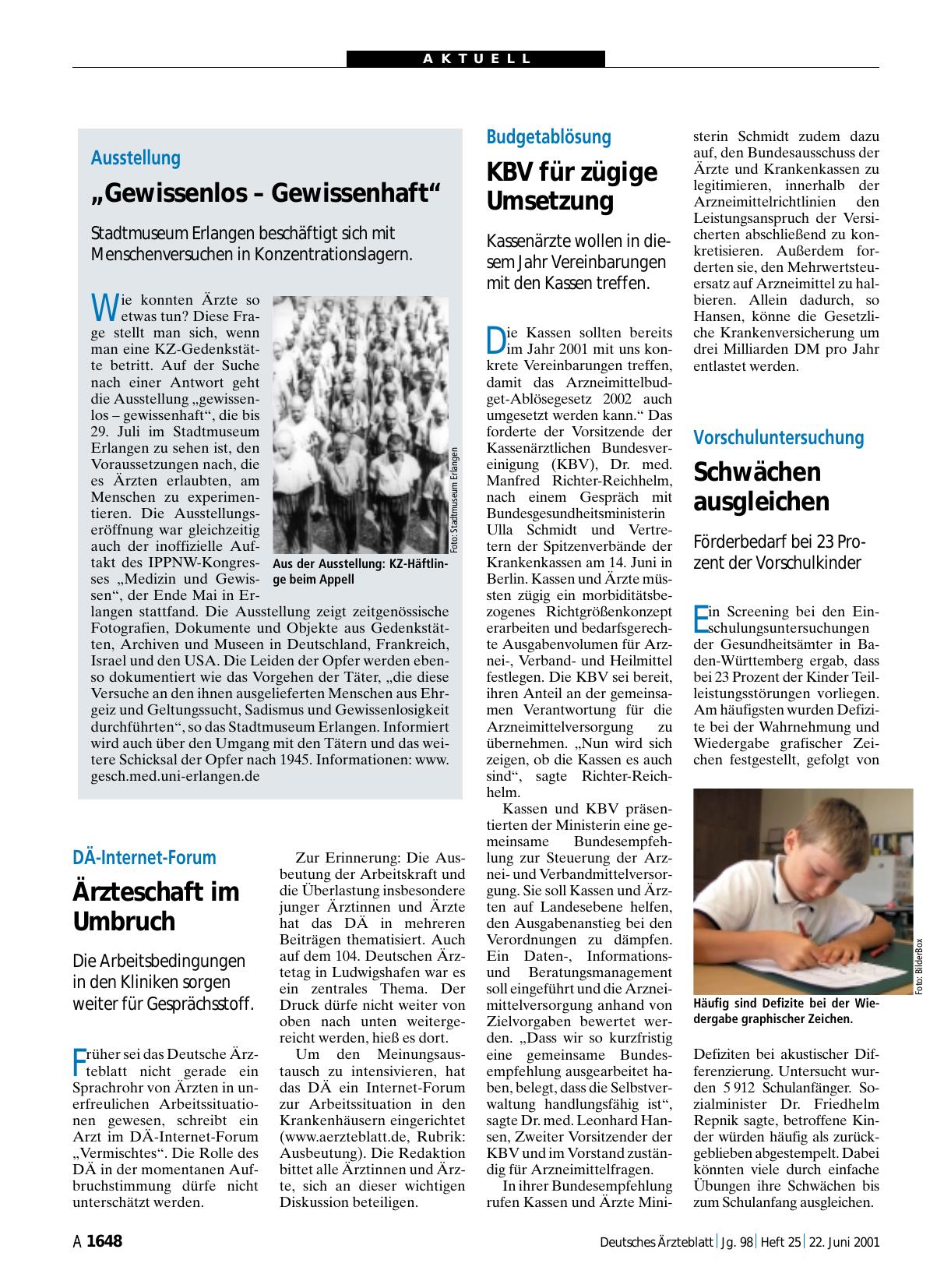Vorschauseite 1: Budgetablösung: KBV für zügige Umsetzung