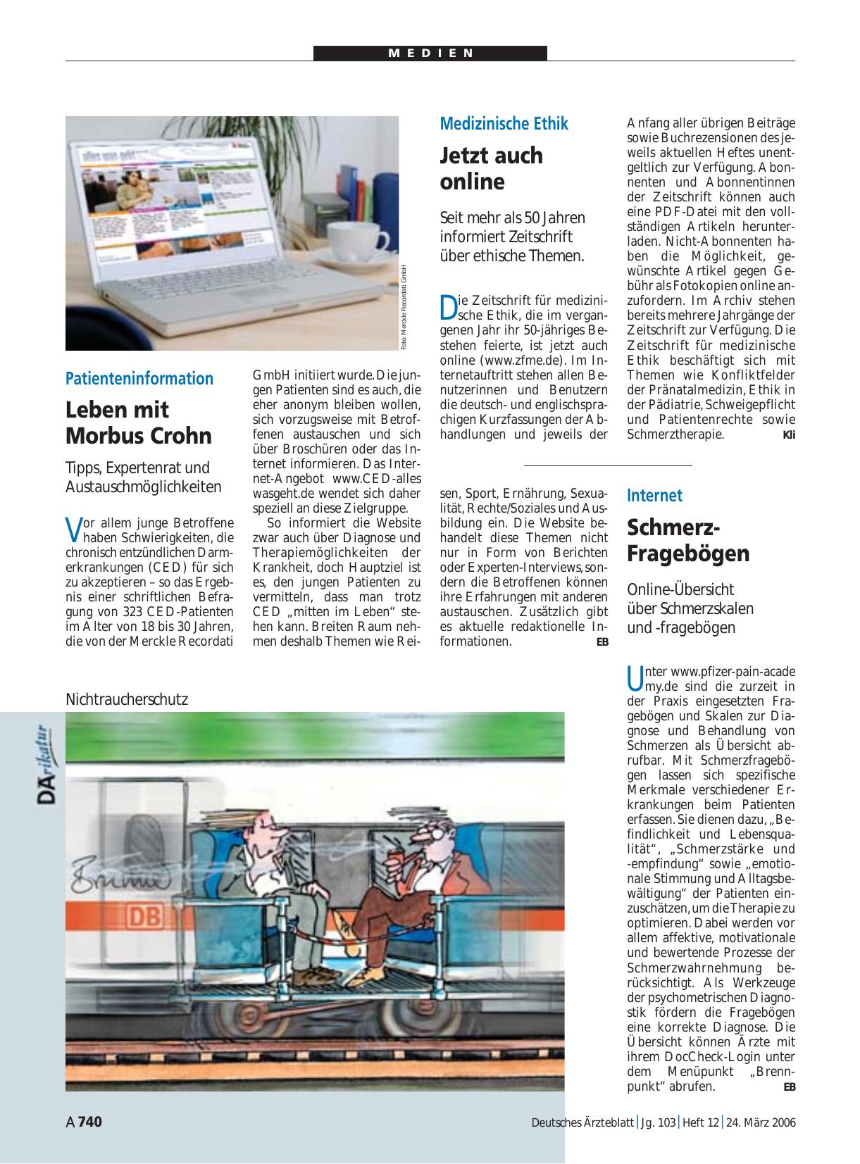 Vorschauseite 1: Medizinische Ethik: Jetzt auch online