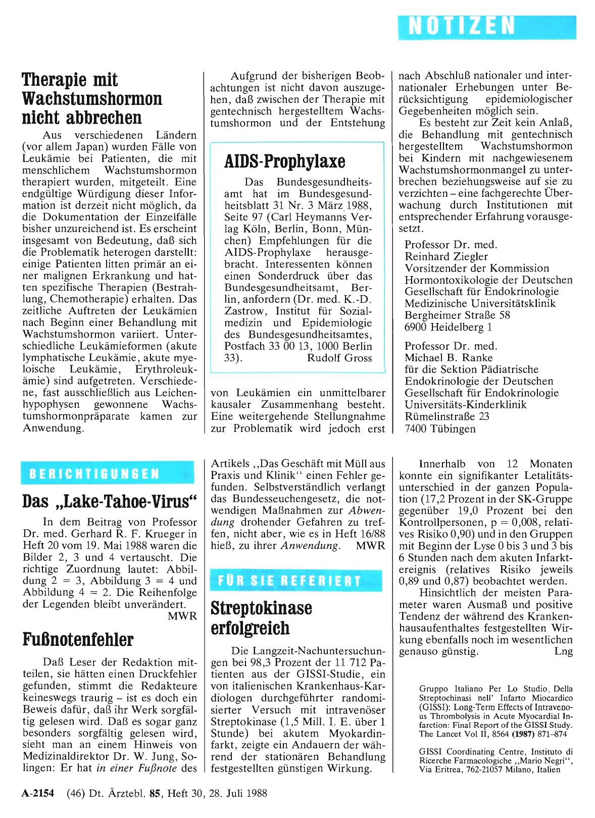 Vorschauseite 1: Therapie mit Wachstumshormon nicht abbrechen