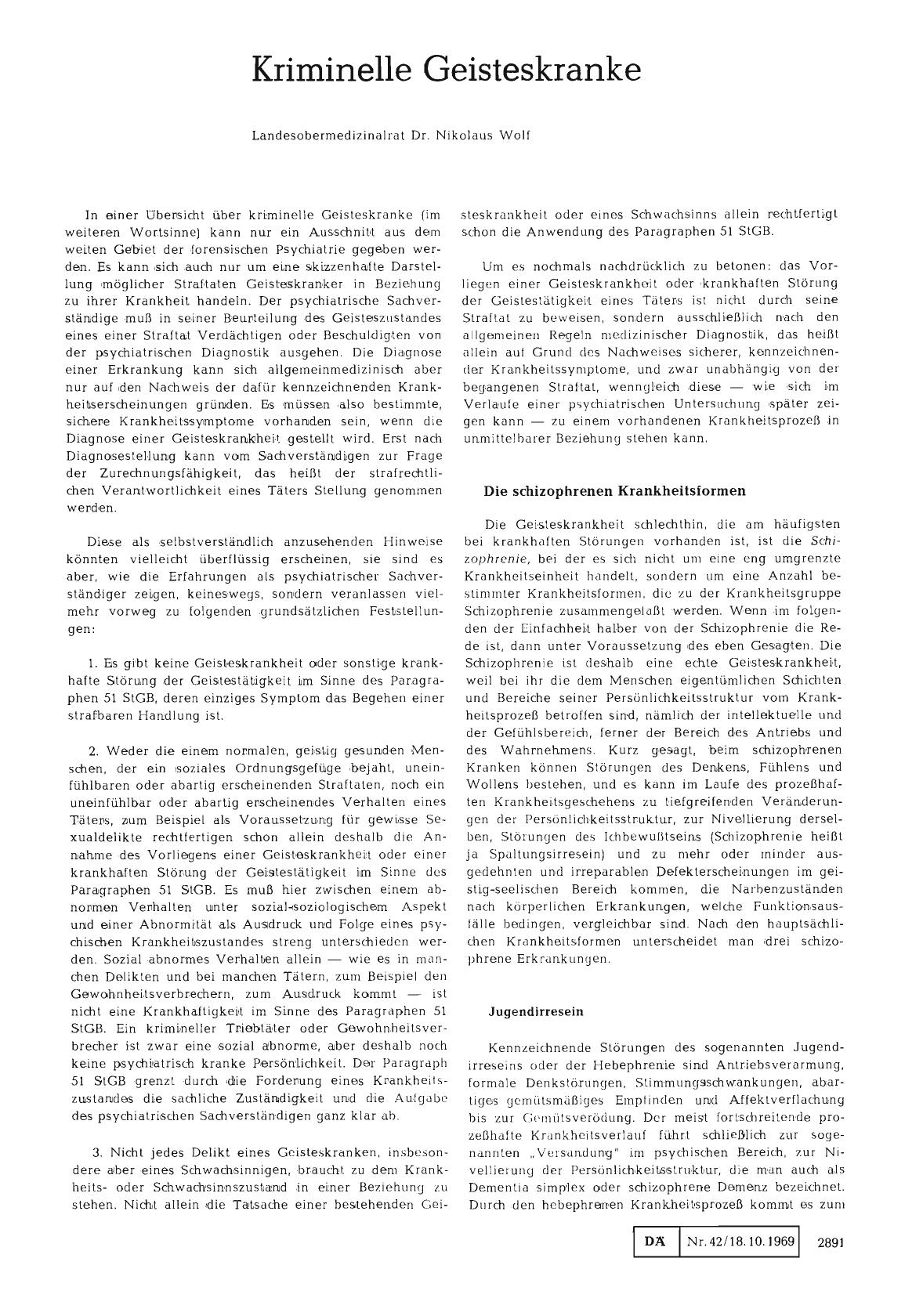 Vorschauseite 1: Kriminelle Geisteskranke