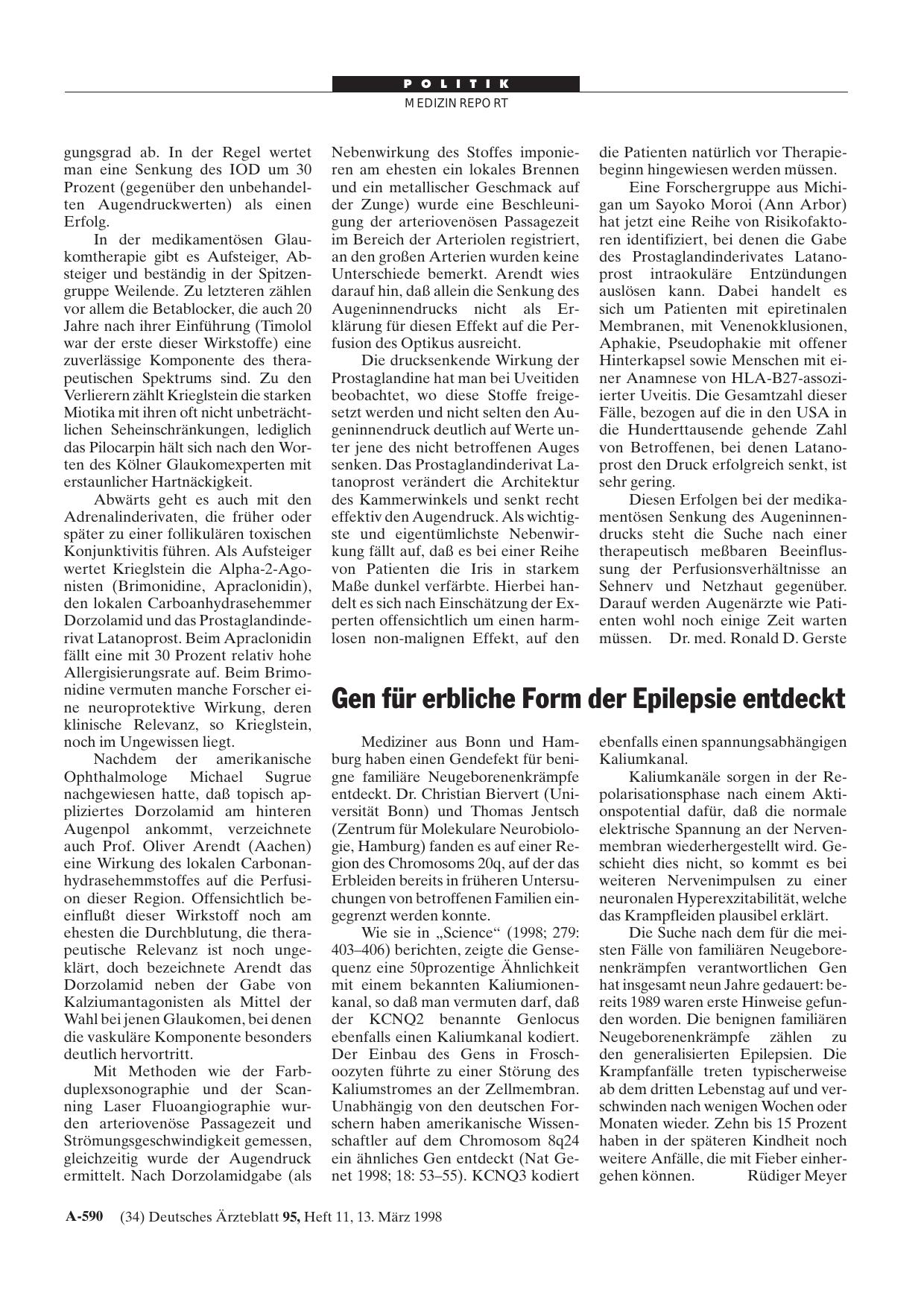 Vorschauseite 1: Gen für erbliche Form der Epilepsie entdeckt
