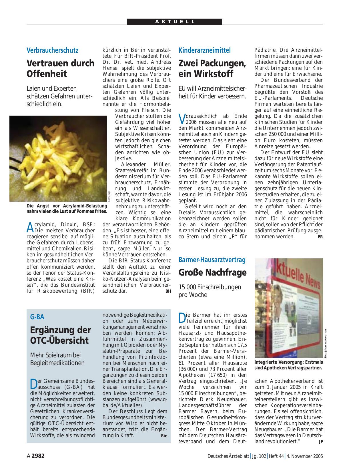 Vorschauseite 1: Barmer-Hausarztvertrag: Große Nachfrage