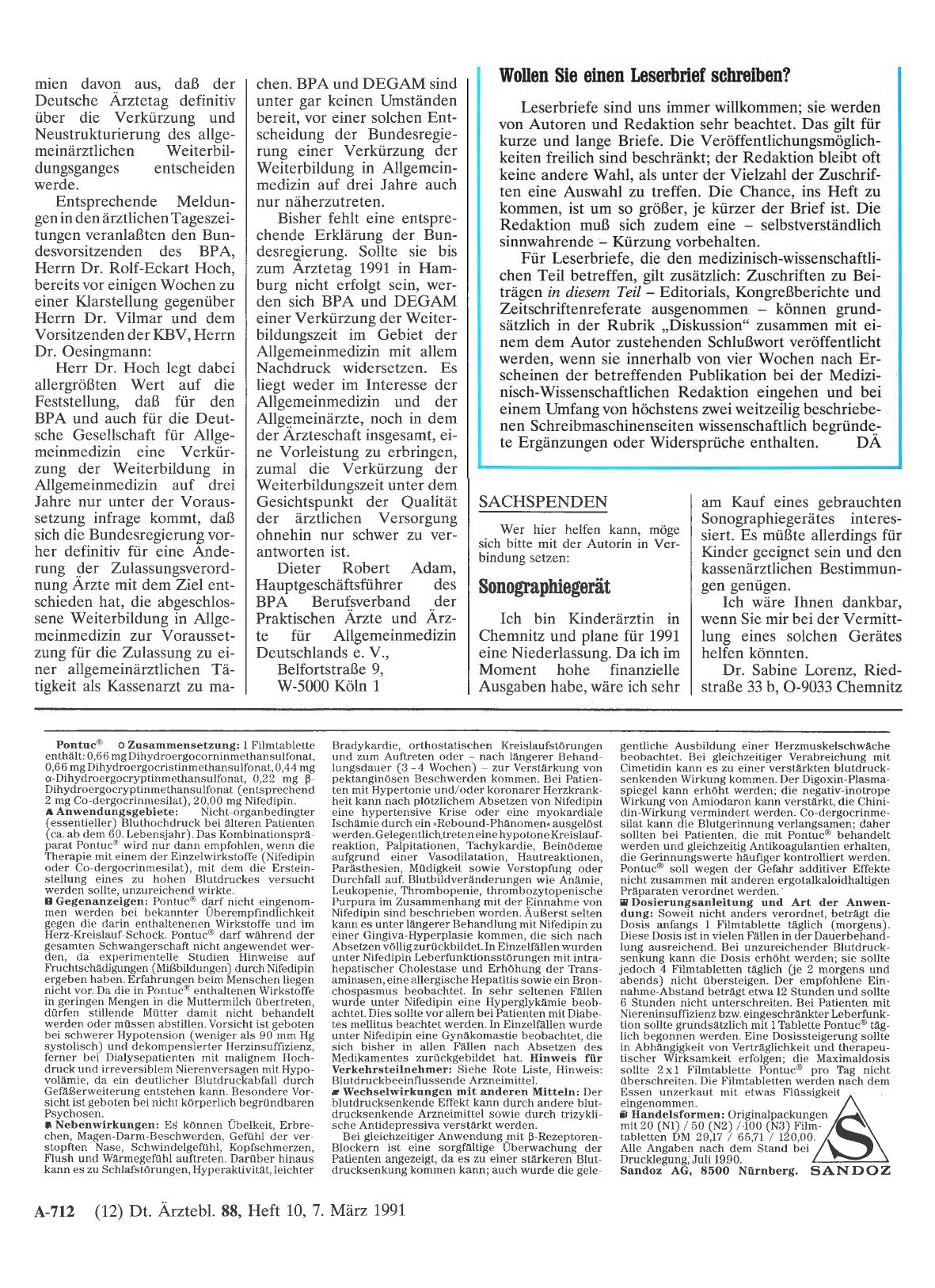 Vorschauseite 1: SACHSPENDEN: Sonographiegerät