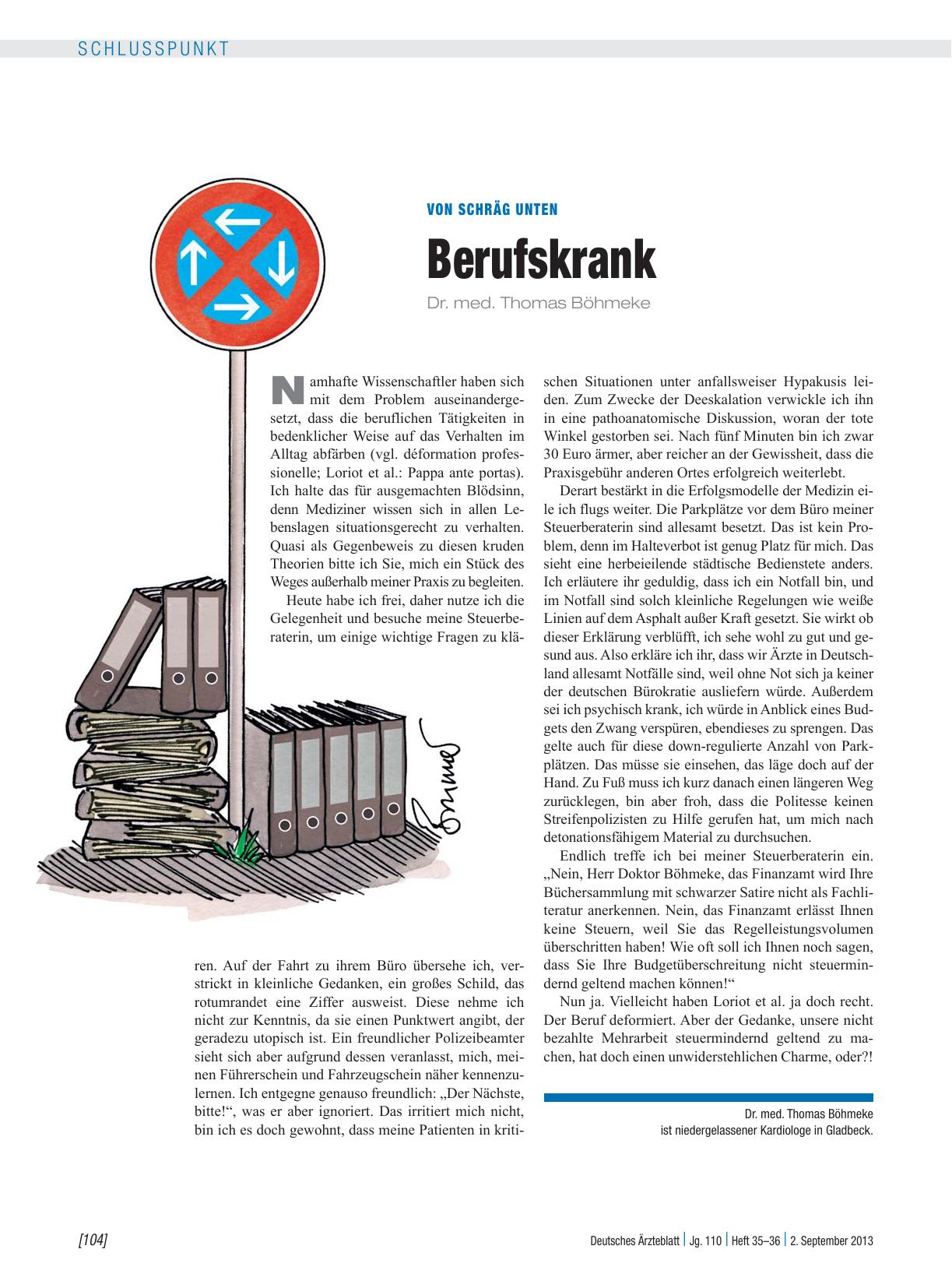 Vorschauseite 1: Von schräg unten: Berufskrank