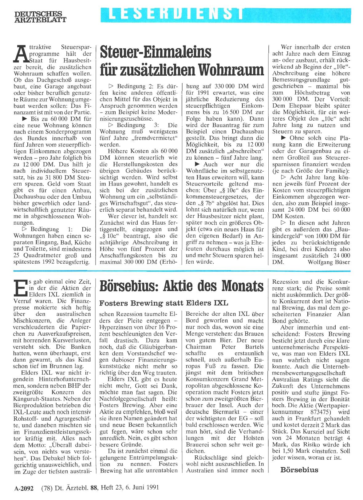 Vorschauseite 1: Börsebius: Aktie des Monats