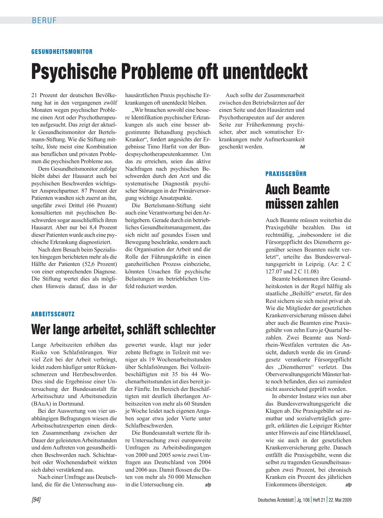 Vorschauseite 1: Arbeitsschutz: Wer lange arbeitet, schläft schlechter