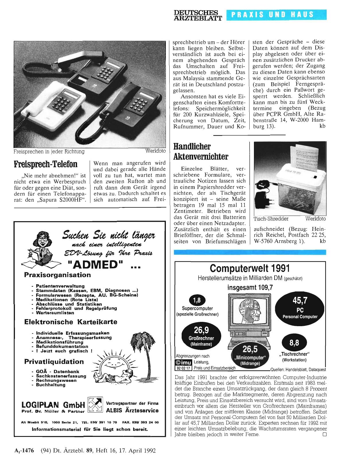 Vorschauseite 1: Freisprech-Telefon