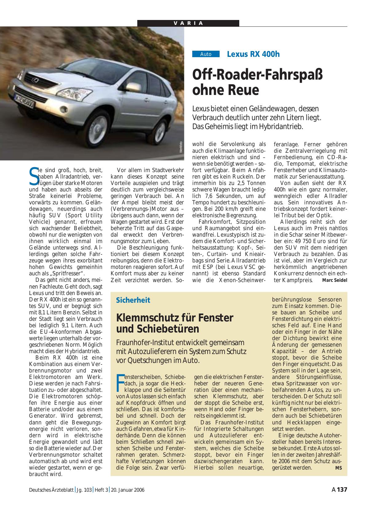 Vorschauseite 1: Sicherheit: Klemmschutz für Fenster und Schiebetüren