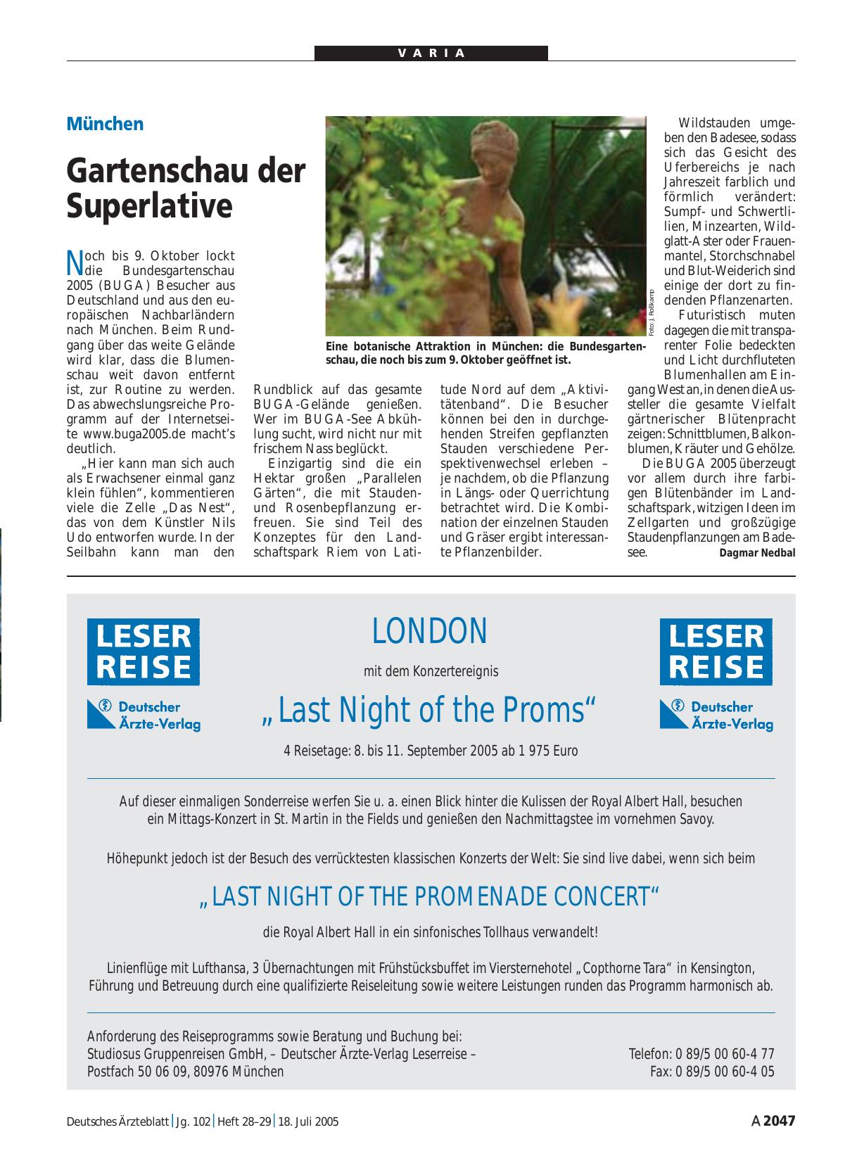 Vorschauseite 1: LONDON mit dem Konzertereignis „Last Night of the Proms“