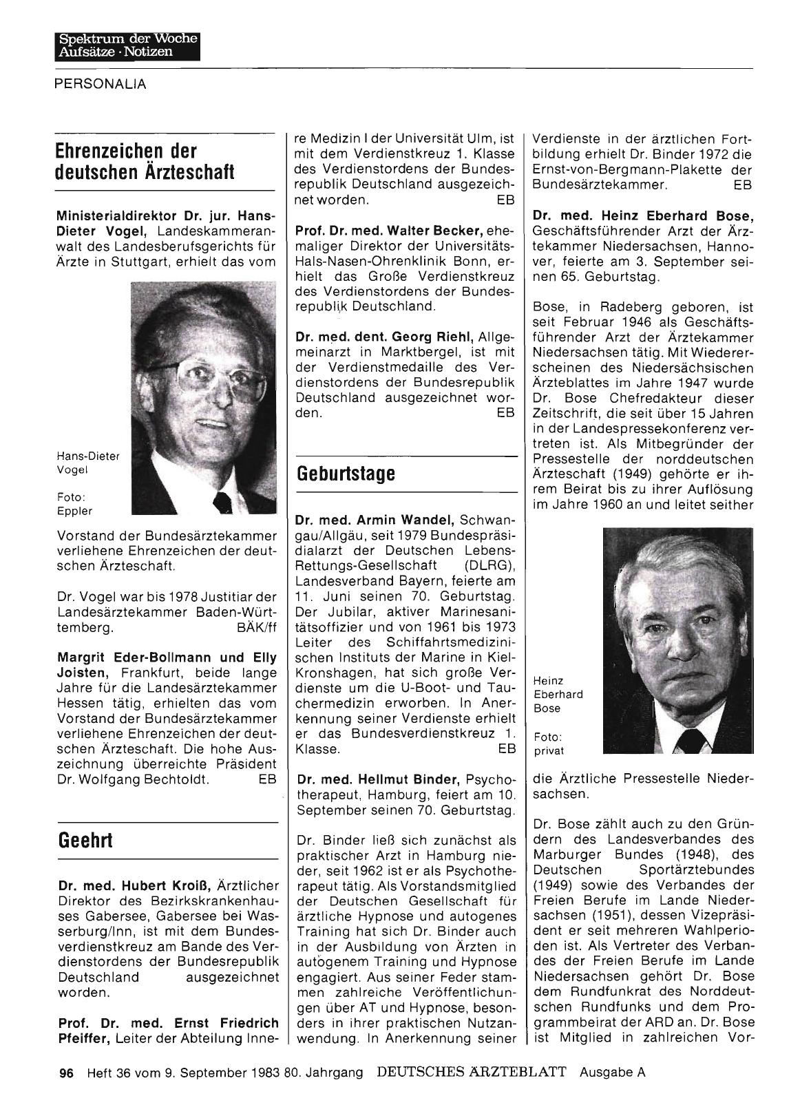 Vorschauseite 1: Ehrenzeichen der deutschen Ärzteschaft