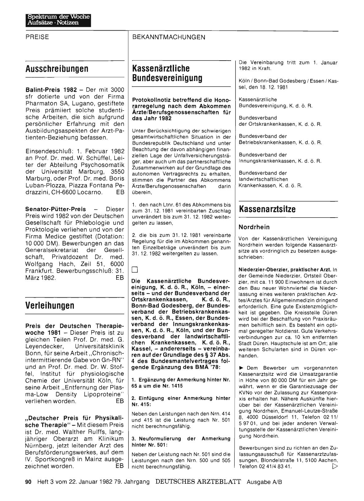 Vorschauseite 1: Kassenarztsitze