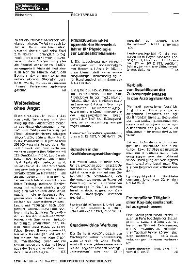 Vorschauseite 1: Standeswidrige Werbung