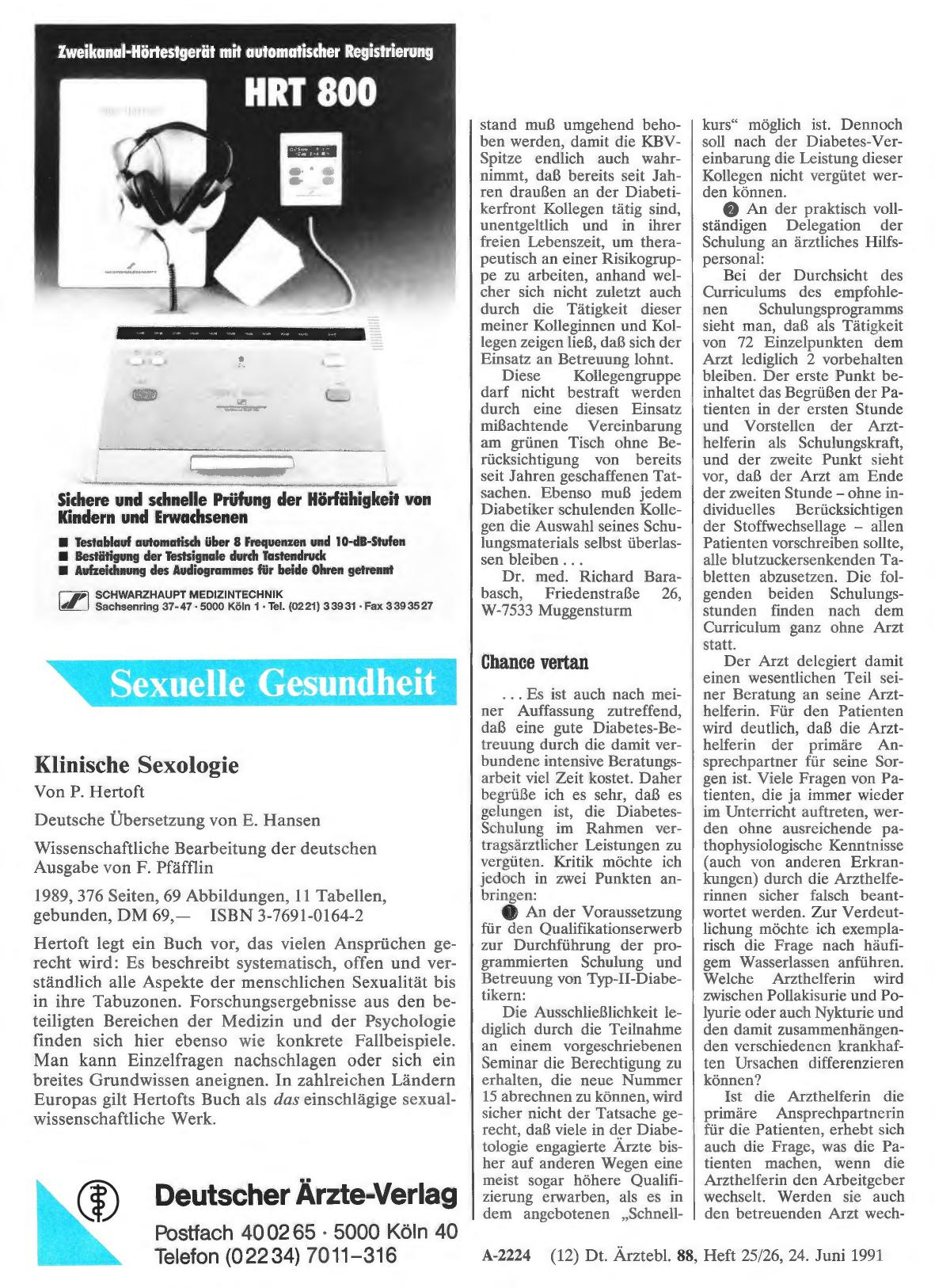 Vorschauseite 1: DIABETIKER: Chance vertan