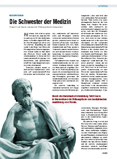 Vorschauseite 1: Medizinstudium: Die Schwester der Medizin
