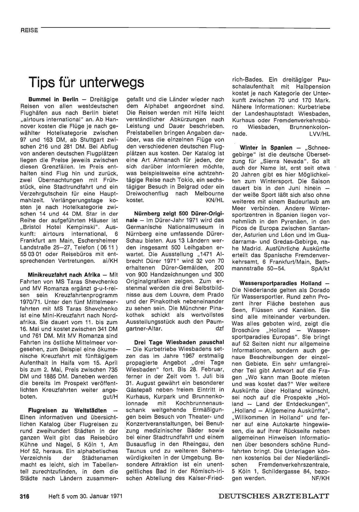 Vorschauseite 1: Tips für unterwegs