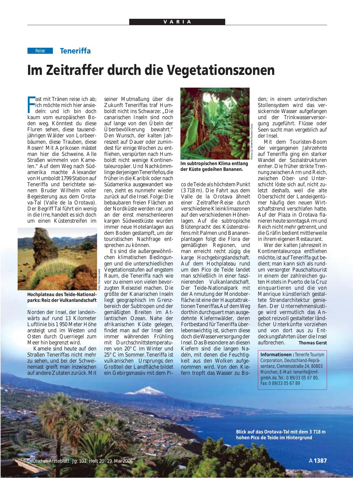 Vorschauseite 1: Teneriffa: Im Zeitraffer durch die Vegetationszonen