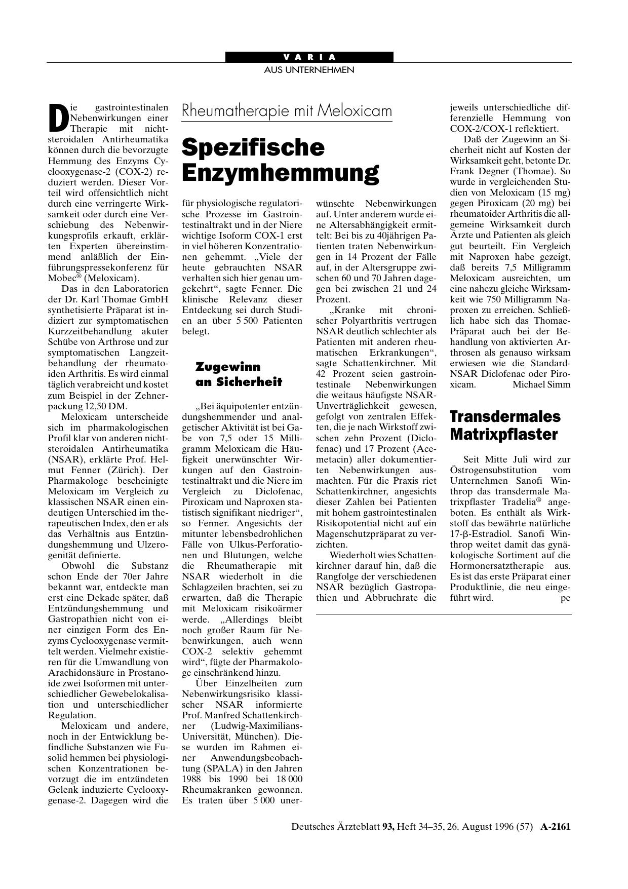Vorschauseite 1: Transdermales Matrixpflaster