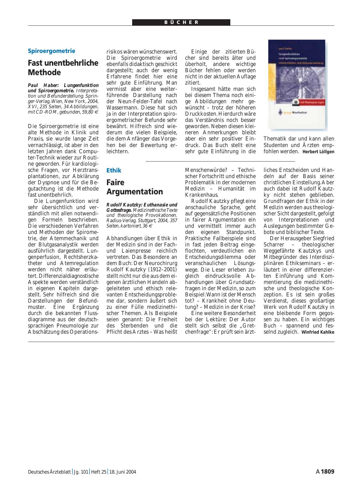 Vorschauseite 1: Lungenfunktion und Spiroergometrie