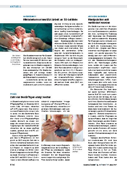 Vorschauseite 1: Ärztliche Diagnosen: Manipulation soll verhindert werden
