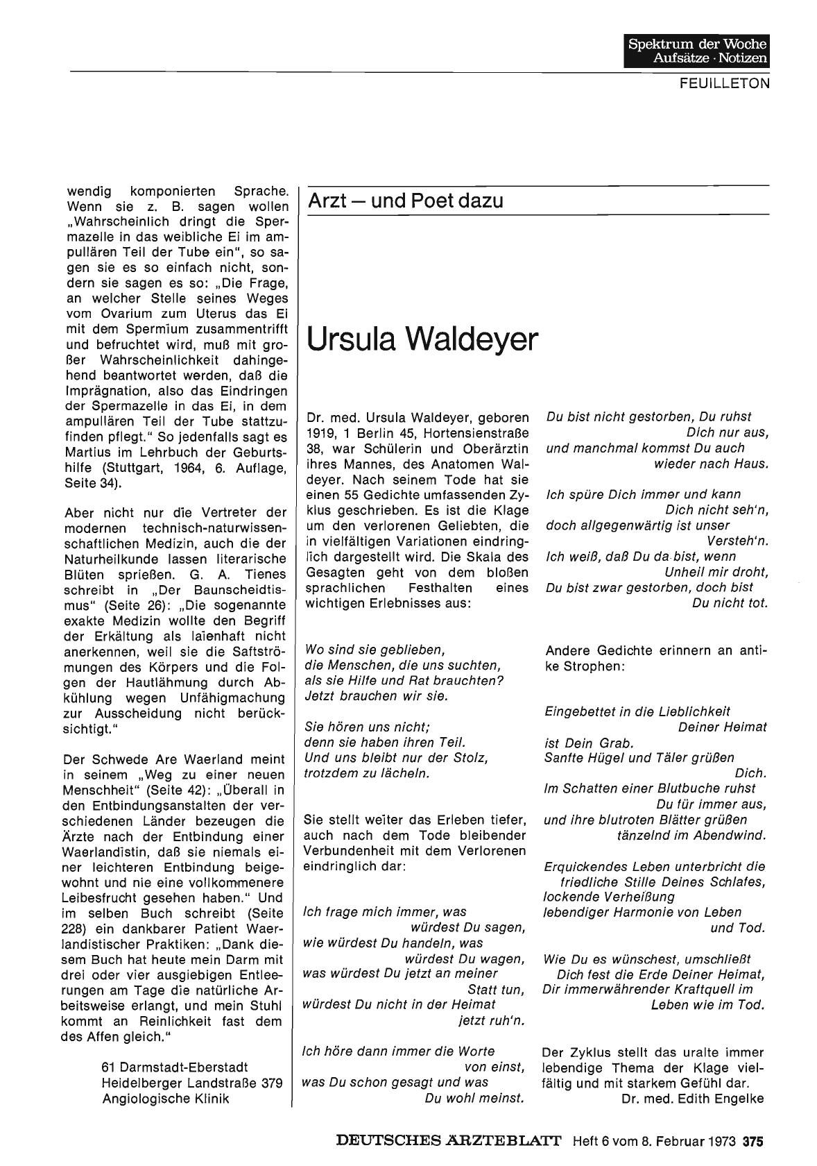 Vorschauseite 1: Ursula Waldeyer