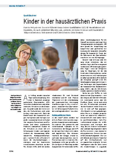 Vorschauseite 1: Qualitätszirkel: Kinder in der hausärztlichen Praxis