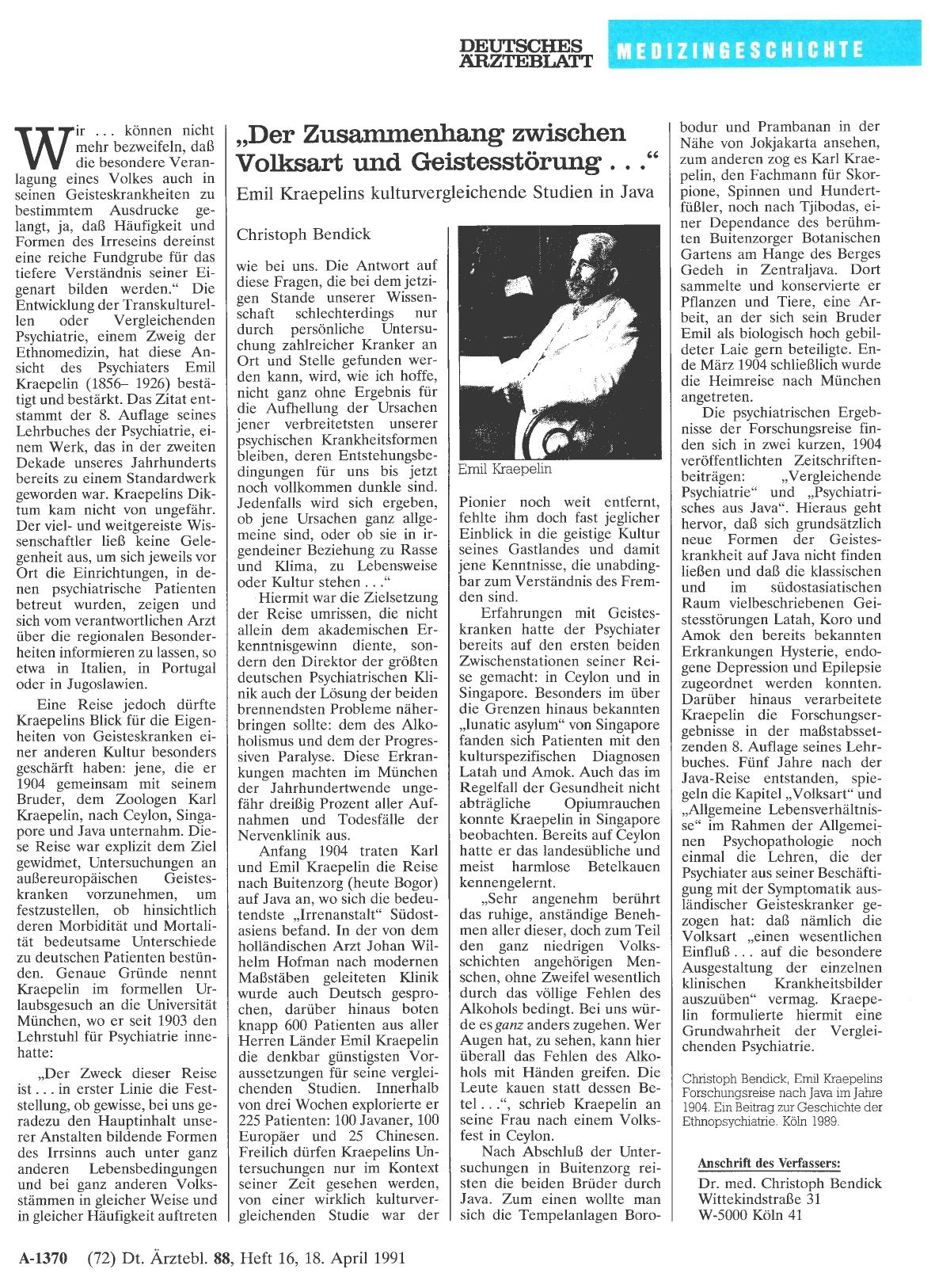 Vorschauseite 1: „Der Zusammenhang zwischen Volksart und Geistesstörung. .. “