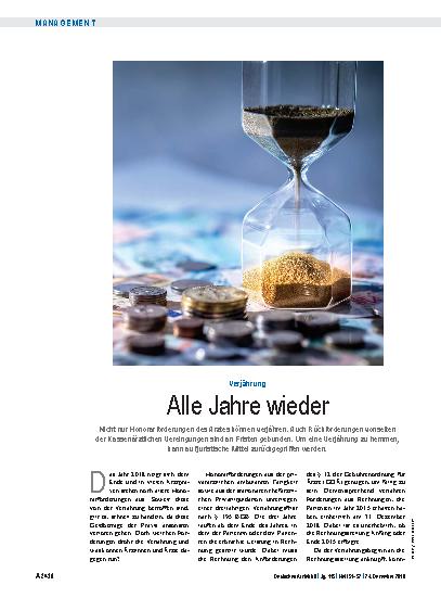 Vorschauseite 1: Verjährung: Alle Jahre wieder