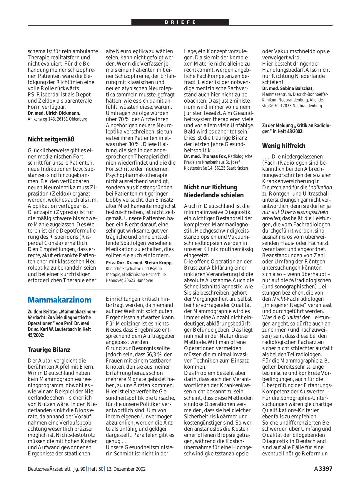 Vorschauseite 1: Mammakarzinom: Traurige Bilanz