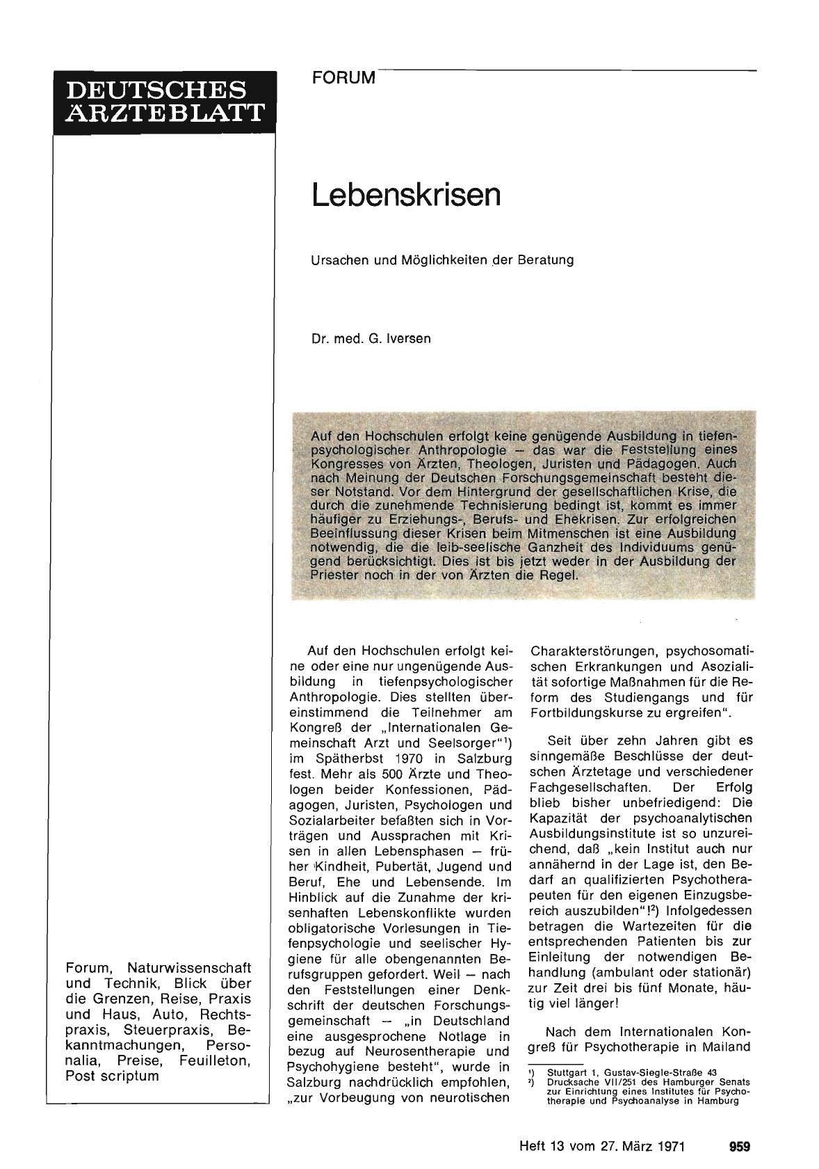 Vorschauseite 1: Lebenskrisen
