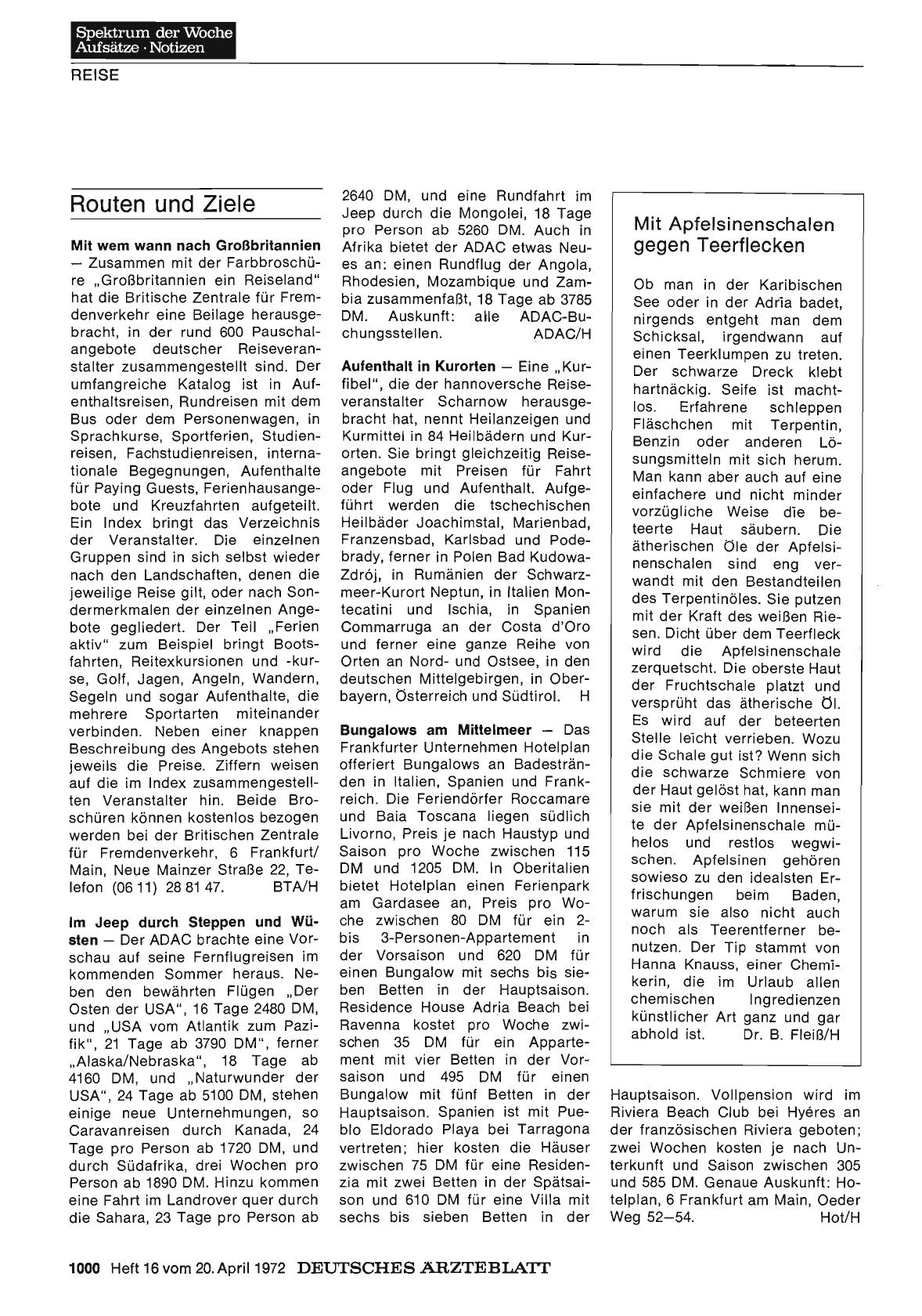 Vorschauseite 1: Routen und Ziele