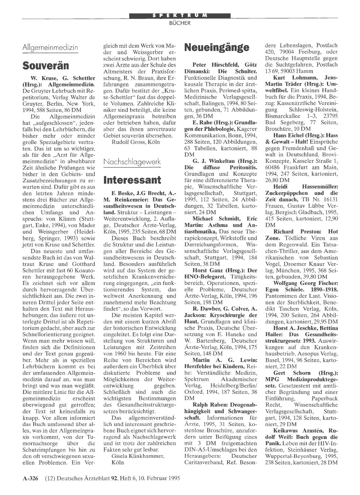 Vorschauseite 1: Neueingänge