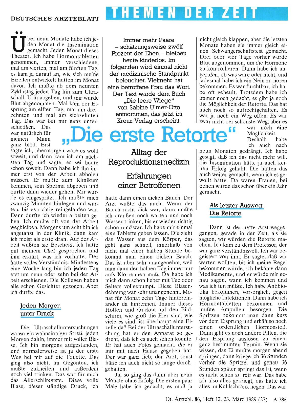Vorschauseite 1: „Die erste Retorte“
