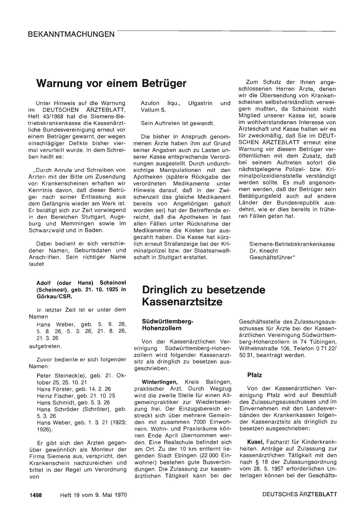 Vorschauseite 1: Warnung vor einem Betrüger