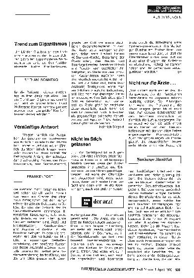 Vorschauseite 1: Nicht nur die Ärzte. ..