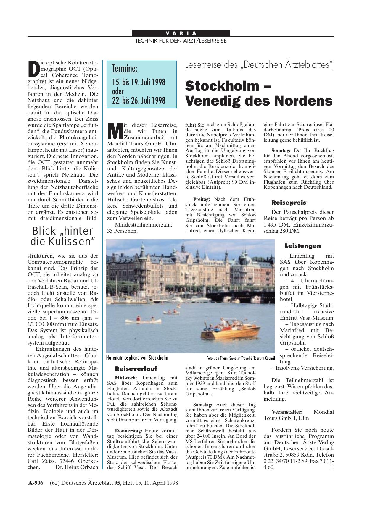Vorschauseite 1: Blick „hinter die Kulissen“