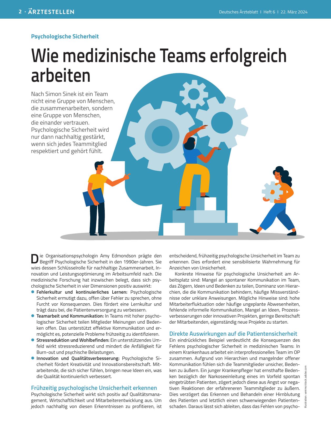Vorschauseite 1: Psychologische Sicherheit: Wie medizinische Teams erfolgreich arbeiten