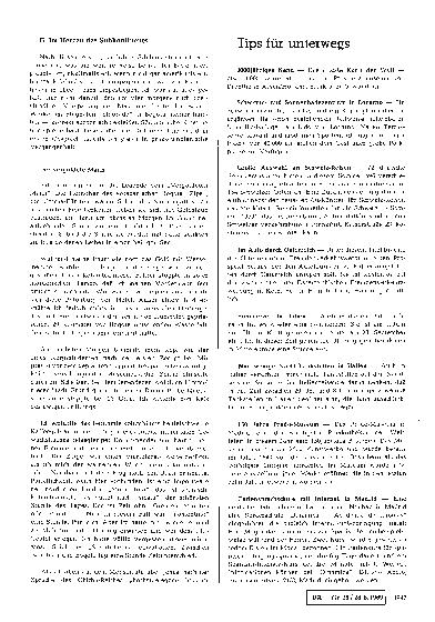Vorschauseite 1: Tips für unterwegs