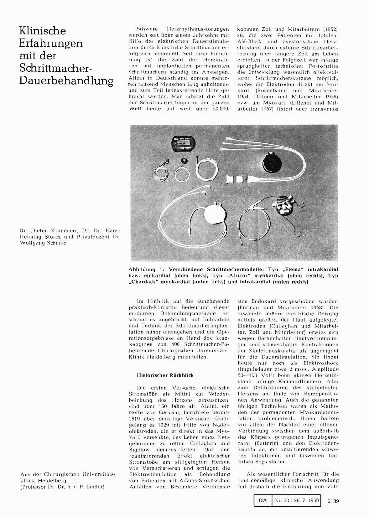 Vorschauseite 1: Klinische Erfahrungen mit der Schrittmacher-Dauerbehandlung