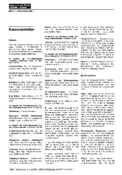 Vorschauseite 1: Kassenarztsitze
