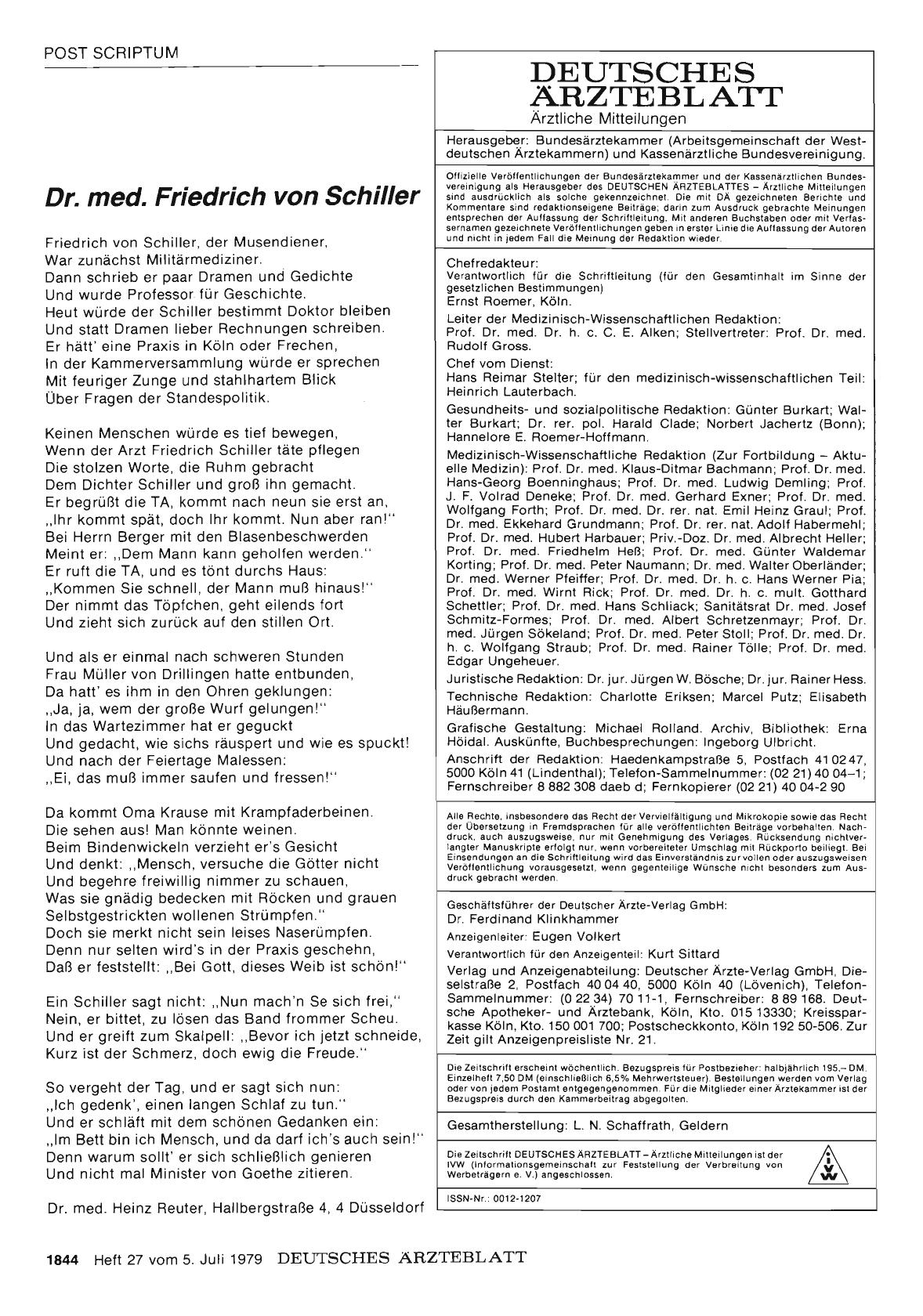 Vorschauseite 1: Dr. med. Friedrich von Schiller